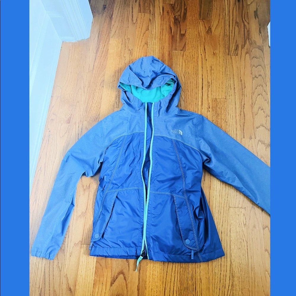 The North Face Girls Purple Fleece-Lined Raincoat